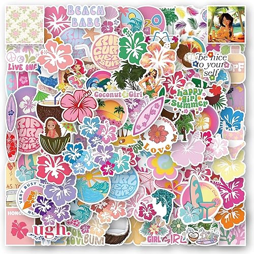 Miniatura 2 de Calcomanías estéticas de grafiti de dibujos animados de Coconut Girl 100 unidades, calcomanías de vinilo para laptop, botella de agua, parachoques,