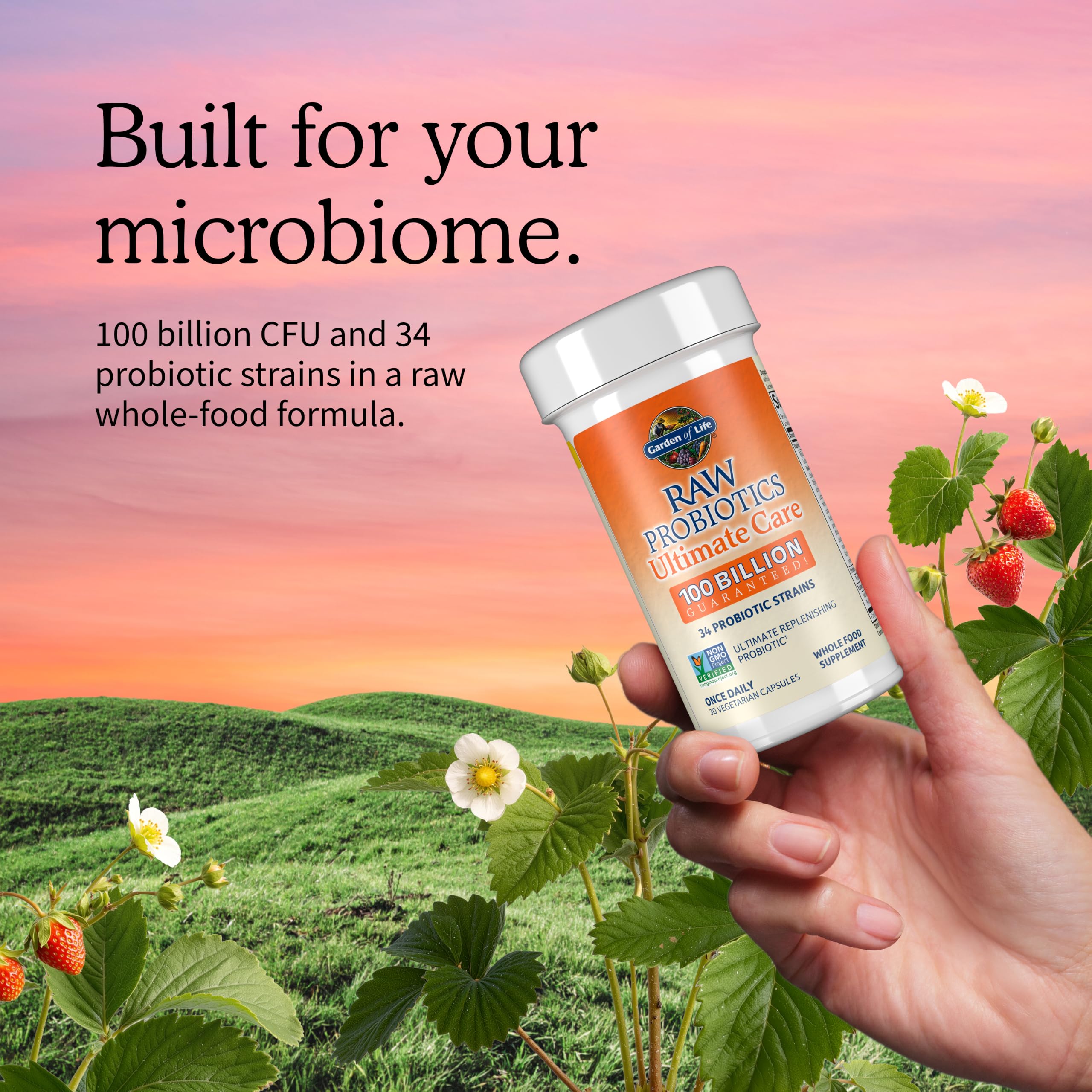 Garden of Life Raw Probiotics Ultimate Care, 100 B CFU, Shelf Stable, 30ct — Amazon image 3