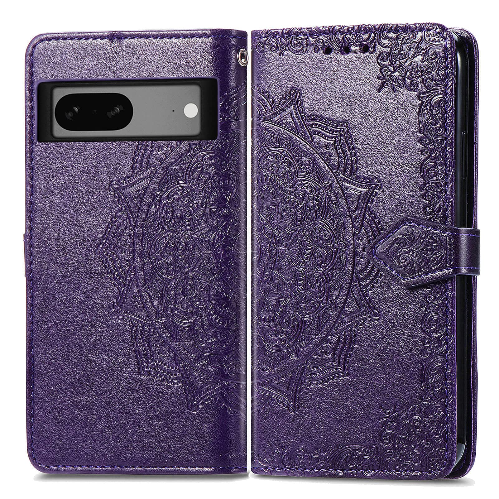 Fertuo Cover Per Google Pixel 7A, Custodia Portafoglio In Pelle Con Disegno Mandala, Rosa Oro, Chiusura Magnetica E Supporto