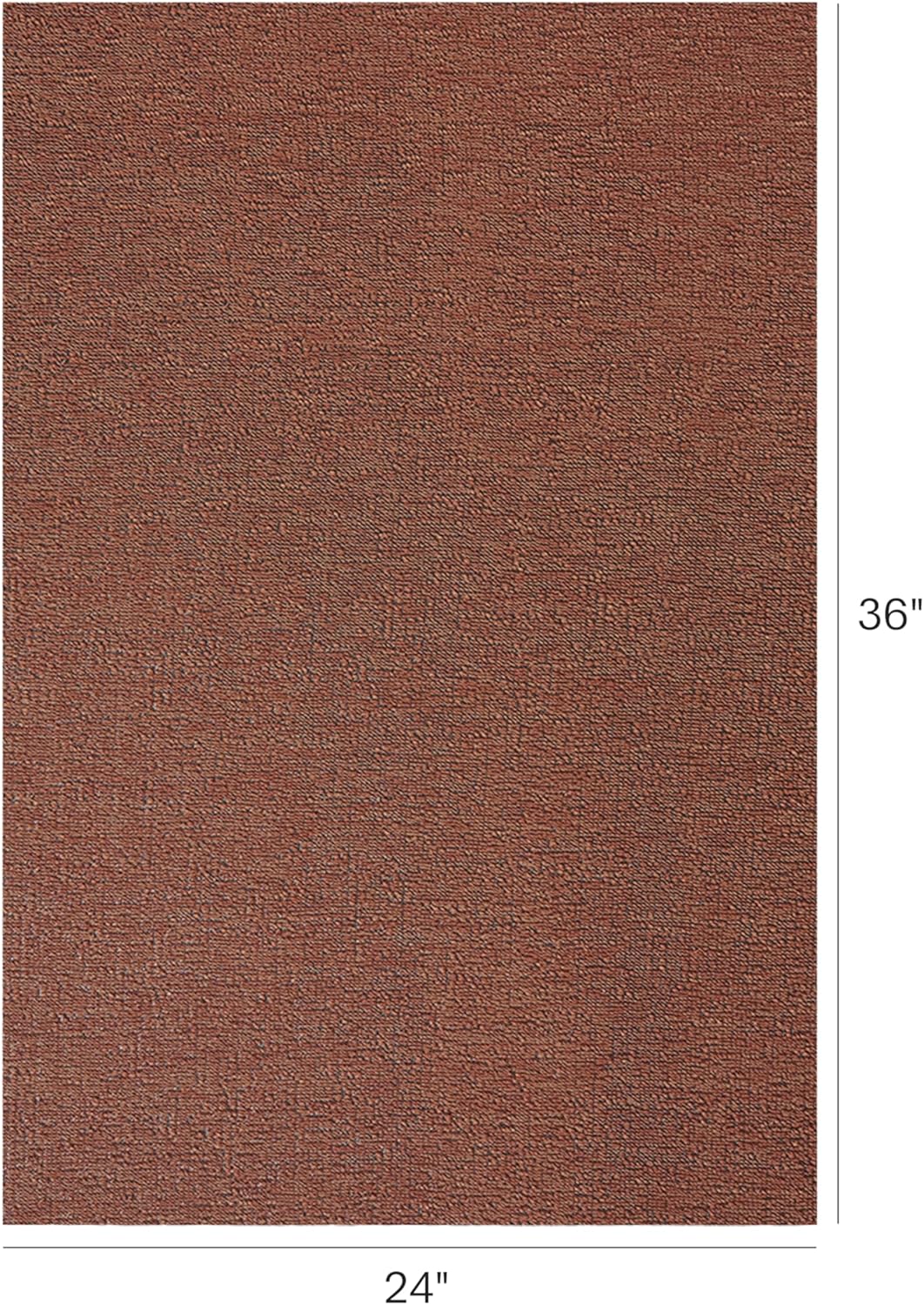 Chilewich Martha by Martha Stewart Heathered Shag Floor Mat in Burnt Coral - 2'x3' - Easy Care - Premium Indoor/Outdoor Utility Rug for Entry, Kitchen, Bath, Pool with Weatherproof Backing