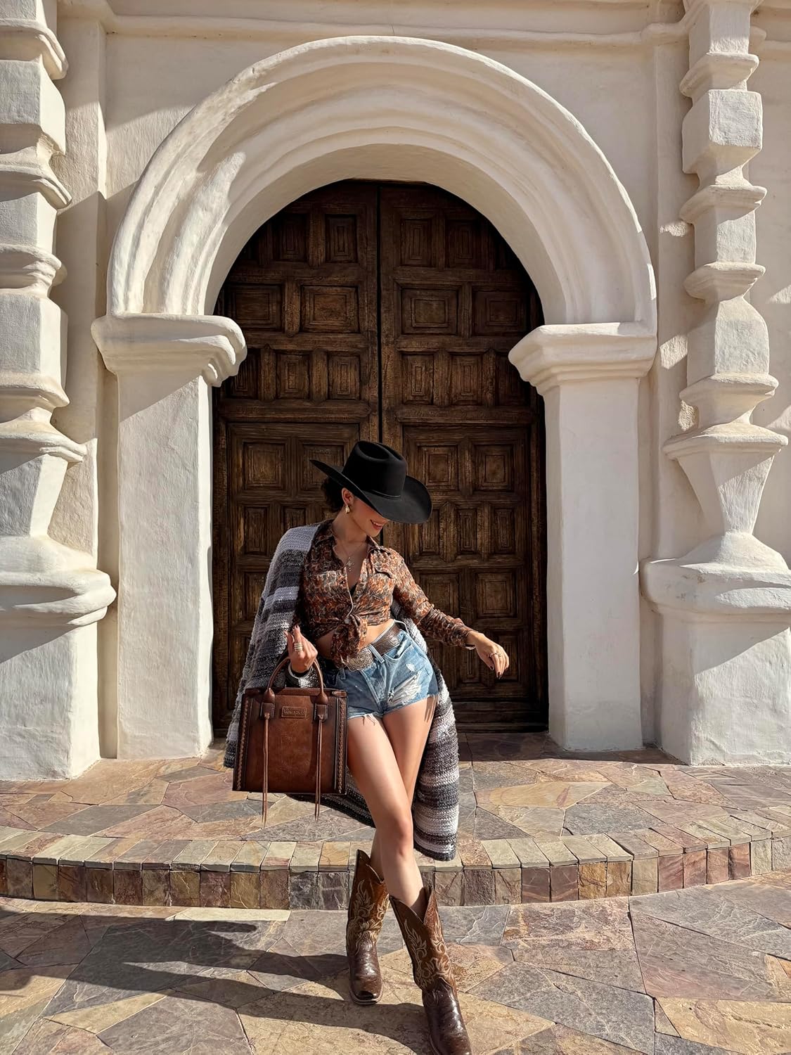 Wrangler Tote Bag for Women Western Cowhide Purse and Wallet Set - Image 2