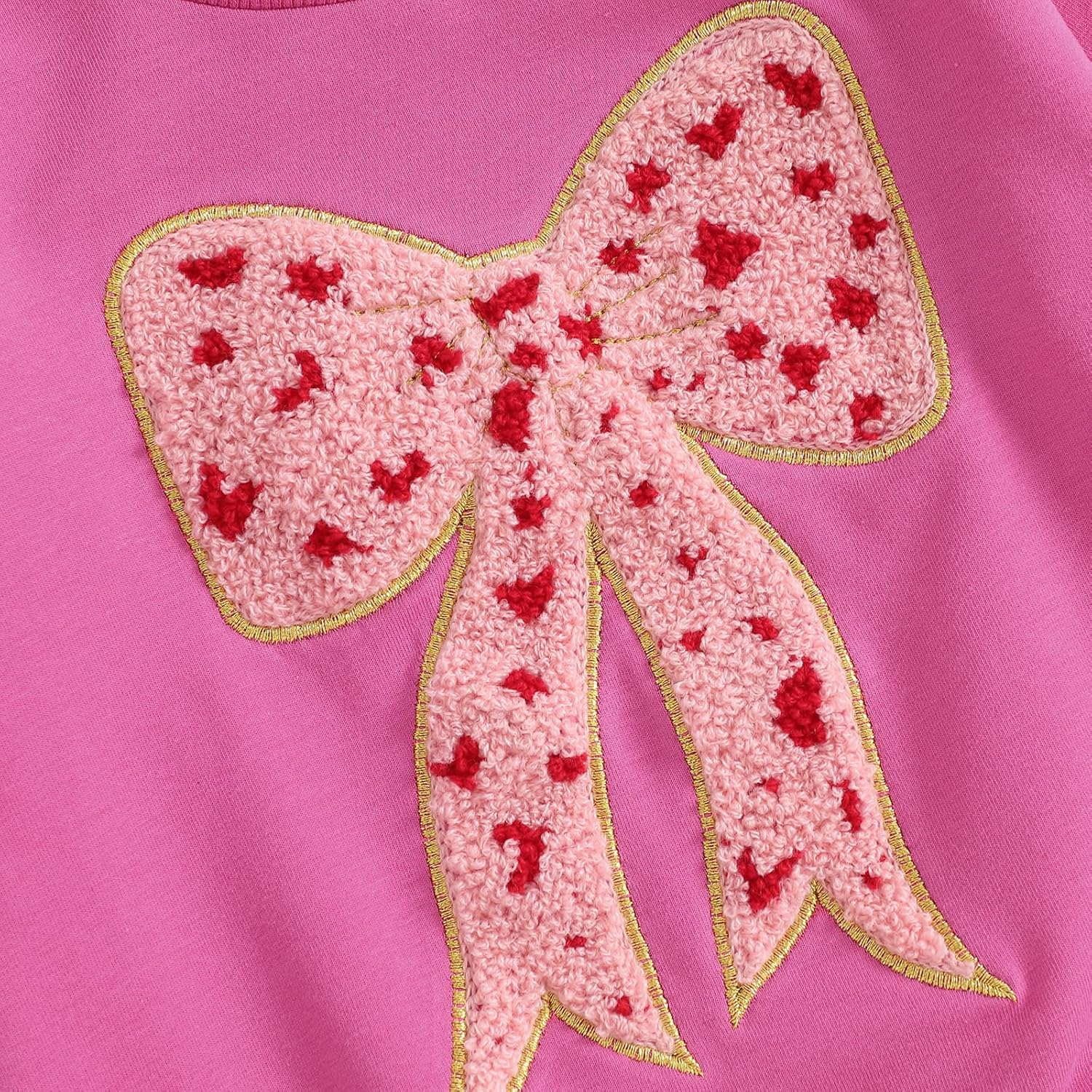 SAYOO Toddler Baby Girls Valentine's Outfits Be Mine and Bow Embroidery Sweatshirt Tops+Rainbow Tutu Skirt 2Pcs Clothes - Image 5