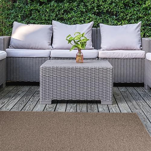 Miniatura 2 de Furnish my Place Alfombra moderna para interiores y exteriores, color marrón liso, alfombra para cuarto de bebé, alfombra moderna para sala de