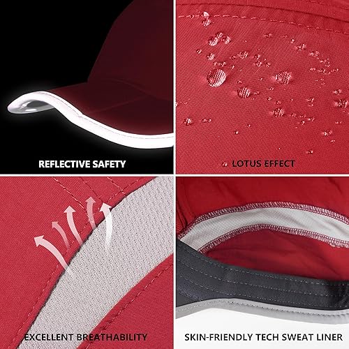 Miniatura 66 de GADIEMKENSD Sombrero reflectante plegable para exteriores, diseño sin estructura, protección solar UPF 50+, sombreros deportivos para mujeres