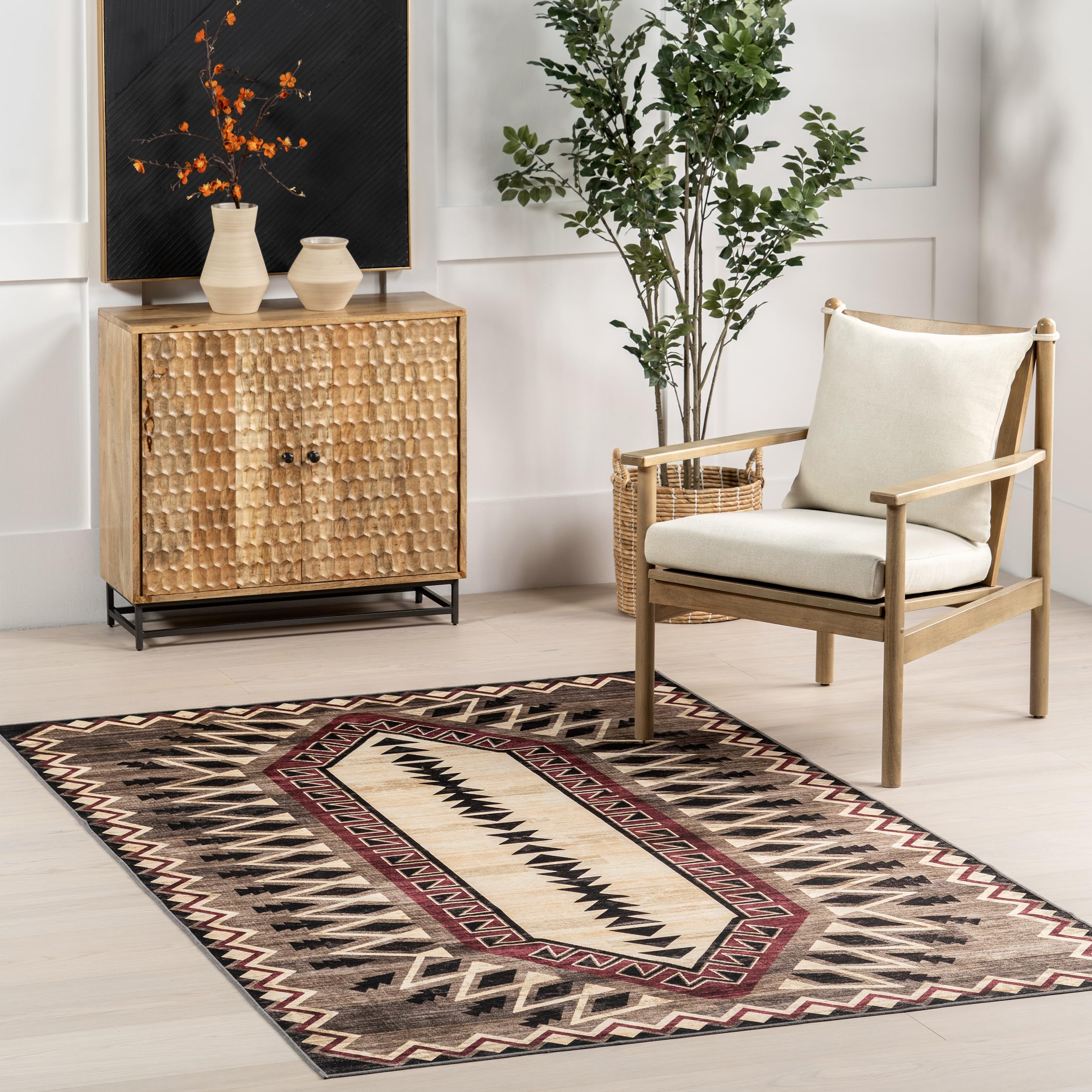 カーペット Amazon.com: nuLOOM 5' x 8' Machine Washable Area Rug with