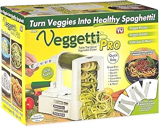 Veggetti Pro Table-Top Spiralizer, Quickly Spiral Slice Vegetables into ...