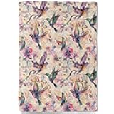 coedoaes Colorful Hummingbird Fleece Blanket - 50x60in Cute Bird Flower Artistic Throw Blankets,Soft Cozy Lightweight, Ideal for Living Room Home Whimsical Decor and Kids Women Girls Spring Gifts