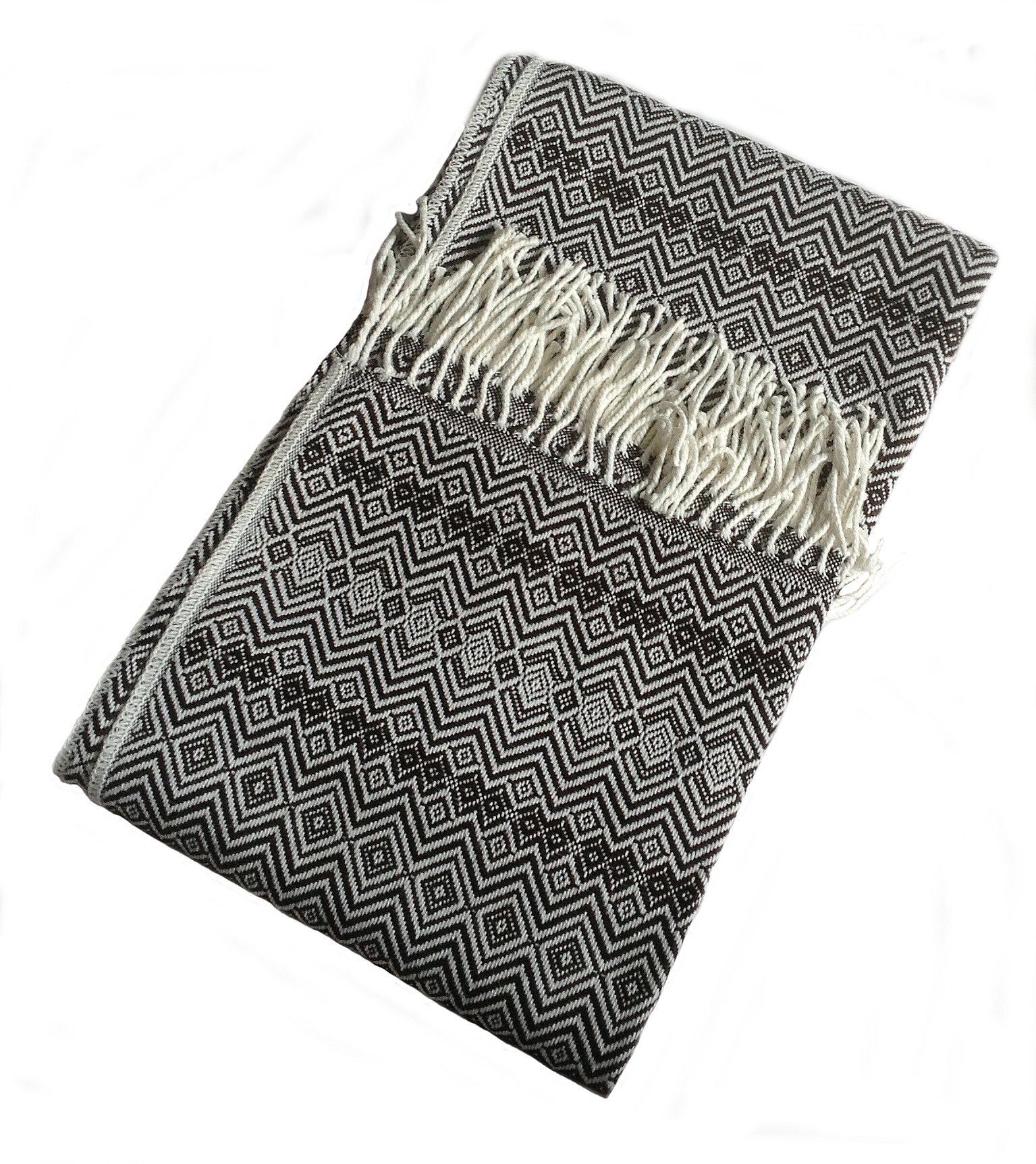 Couverture en laine d'alpaga ALP gris 170x130 cm plaid canapé luxe