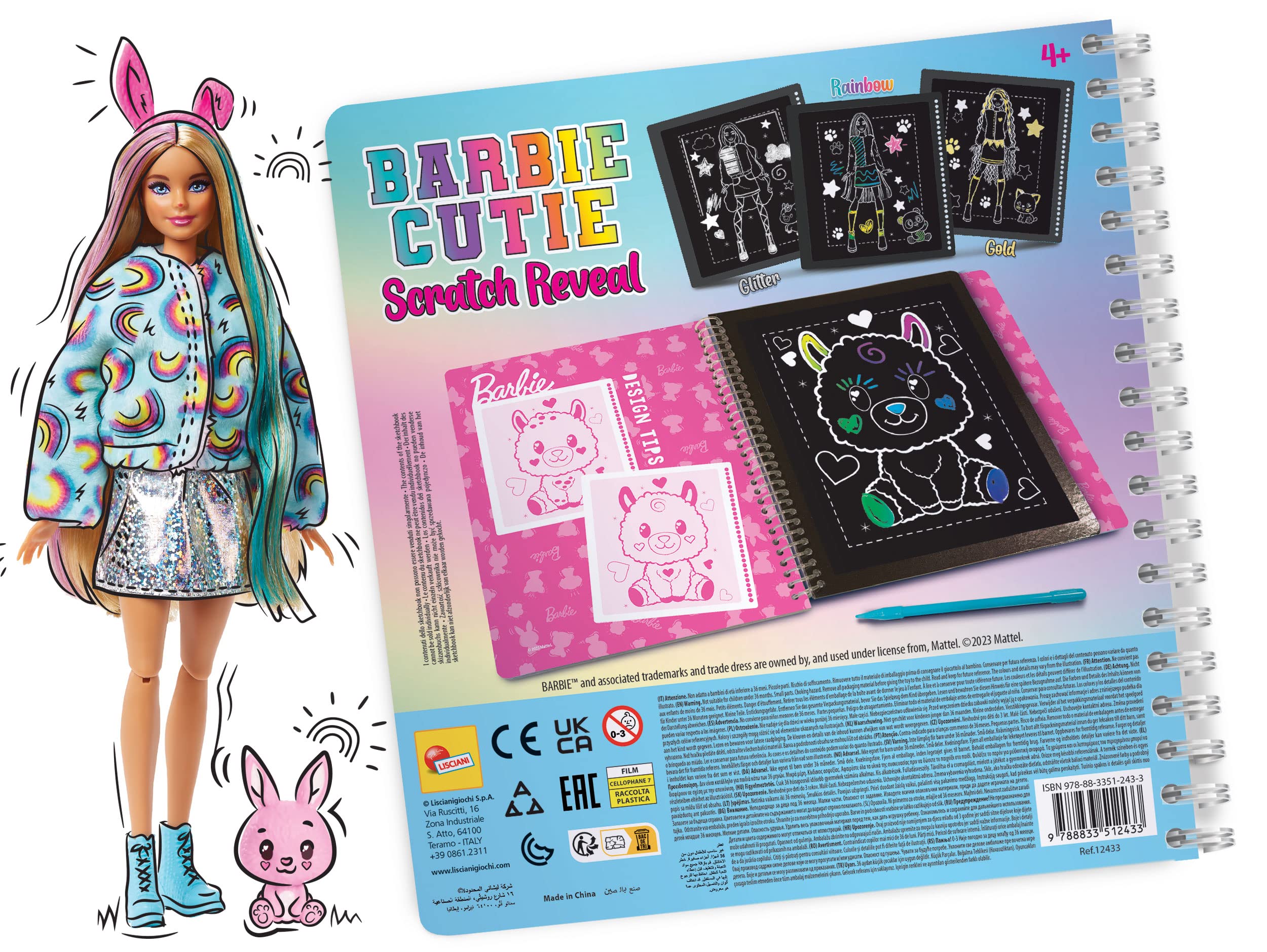 Barbie cutie. Scratch reveal. Ediz. a spirale. Con penna in legno