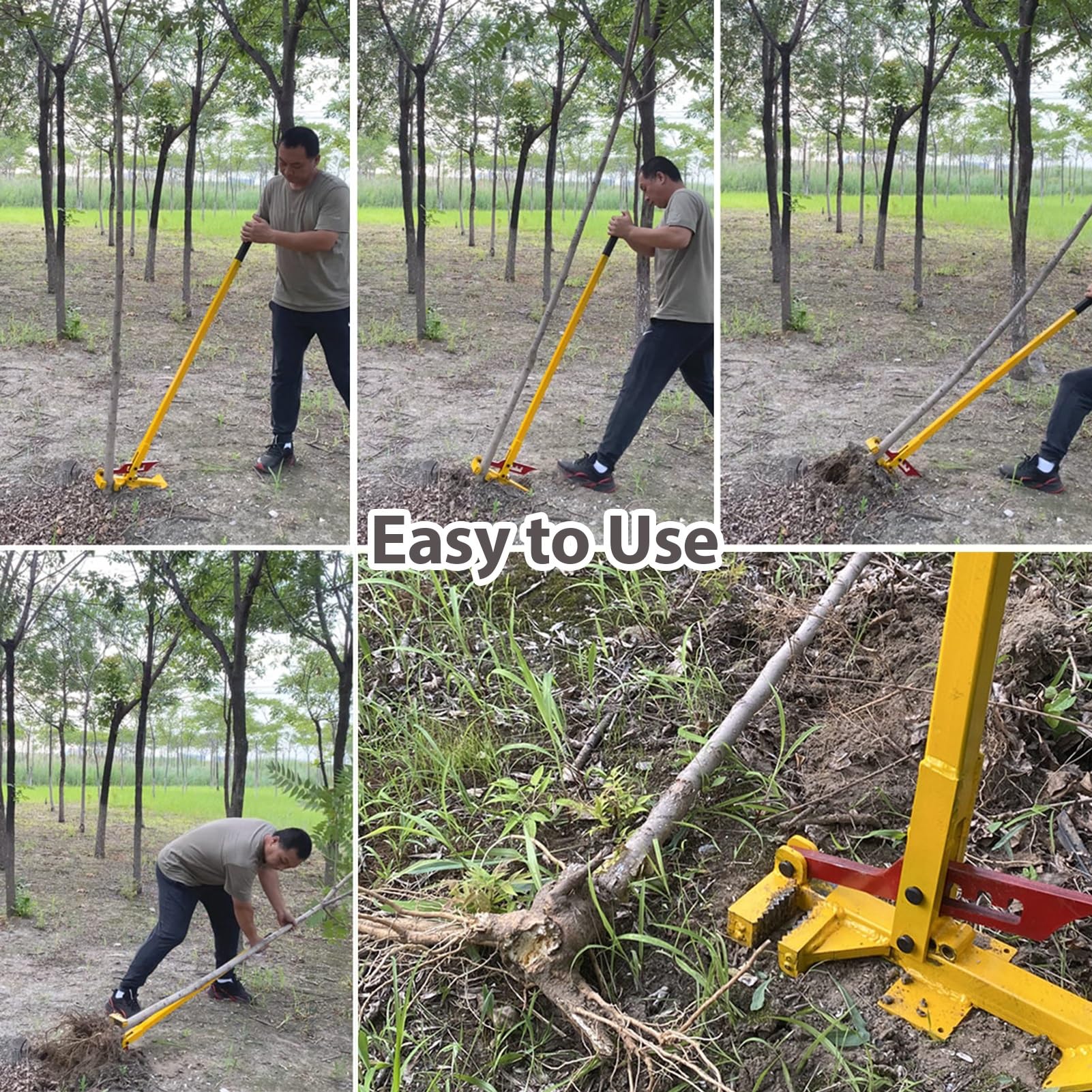 Herramienta extractora para plantas y malas hierbas, fuerte carga, borde dentado para desarraigar, herramienta de jardín duradera para mantenimiento de patio, extractor eficaz de postes de valla