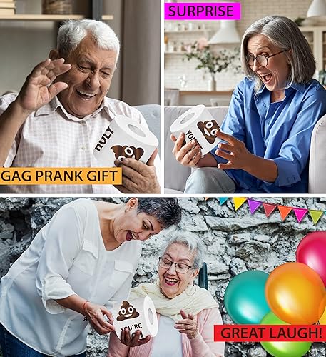 Miniatura 4 de Printed TP Holy Poop You're 80 - Papel higiénico impreso con texto en inglés Happy 80 Birthday, divertido papel higiénico para la mejor broma,