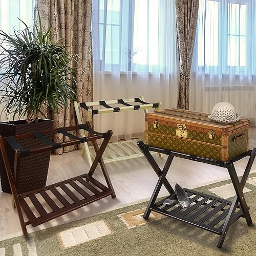 Miniatura 13 de Casual Home estantería para equipaje con estante, madera maciza