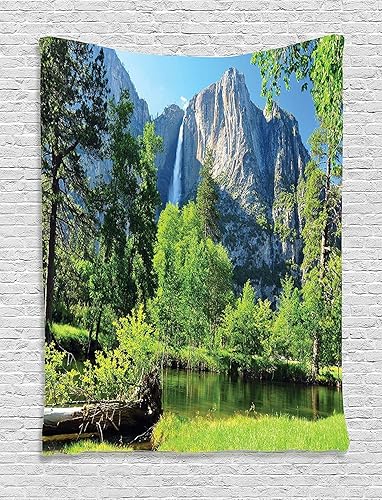 Miniatura 38 de Ambesonne Tapiz vintage, auto viejo frente a un edificio abandonado en La Habana, paisaje urbano cubano, colgante de pared ancho para dormitorio,