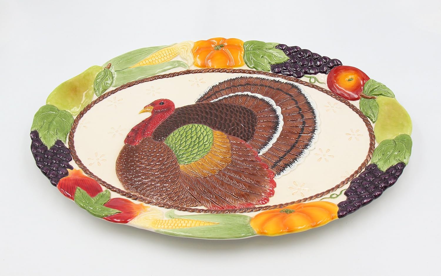 Free Shipping Offer Cosmos Turkey Platter, Multicolored Flash Deals - 80% OFF Cosmos Turkey Platter, Multicolored