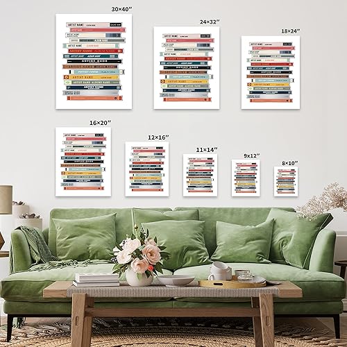 Miniatura 5 de Poster Master Impresión personalizada de CD apilada, póster musical personalizado y lienzo, colección de canciones, regalo para familiares, seres