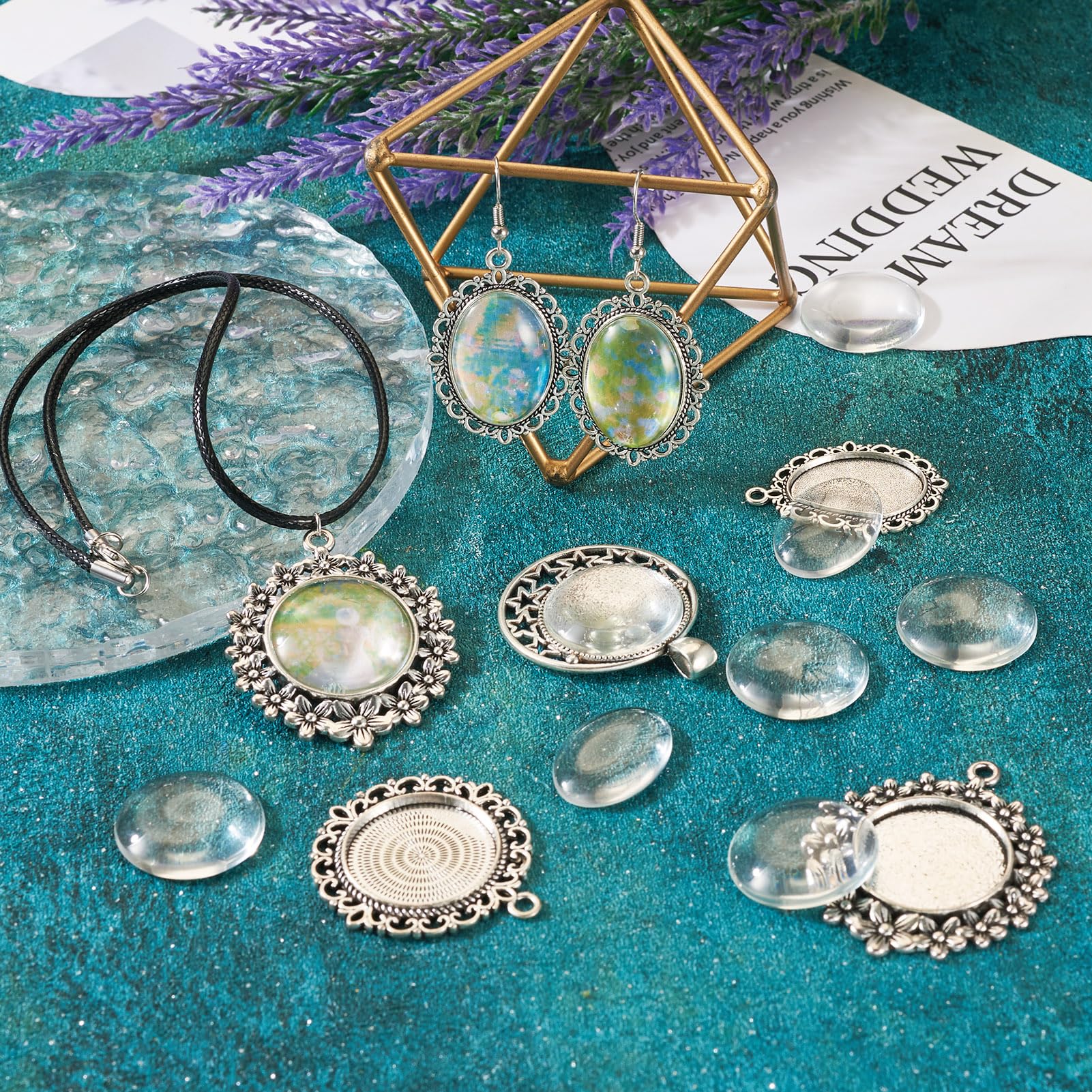 64-pieces Pendentif Lot, Lot De 16 Plateaux De Pendentif