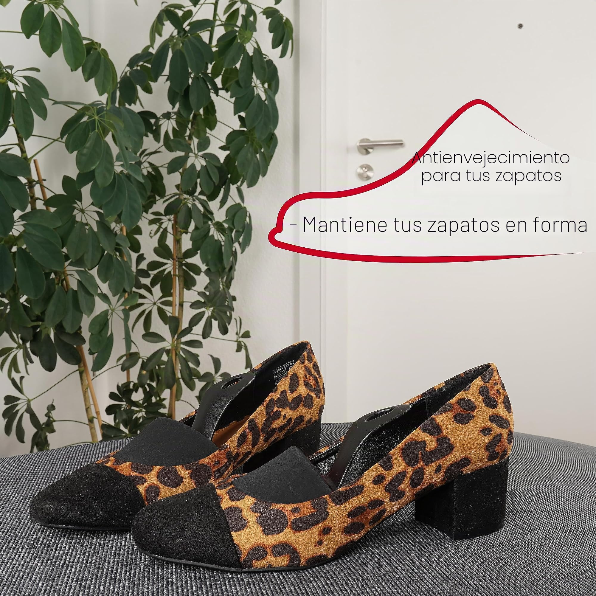LISA Basic Velvet Redondo Talla 37-41 - Horma de zapatos de espuma para mujer, juego de 5 pares, mantiene los zapatos en forma, ajuste perfecto y frescura