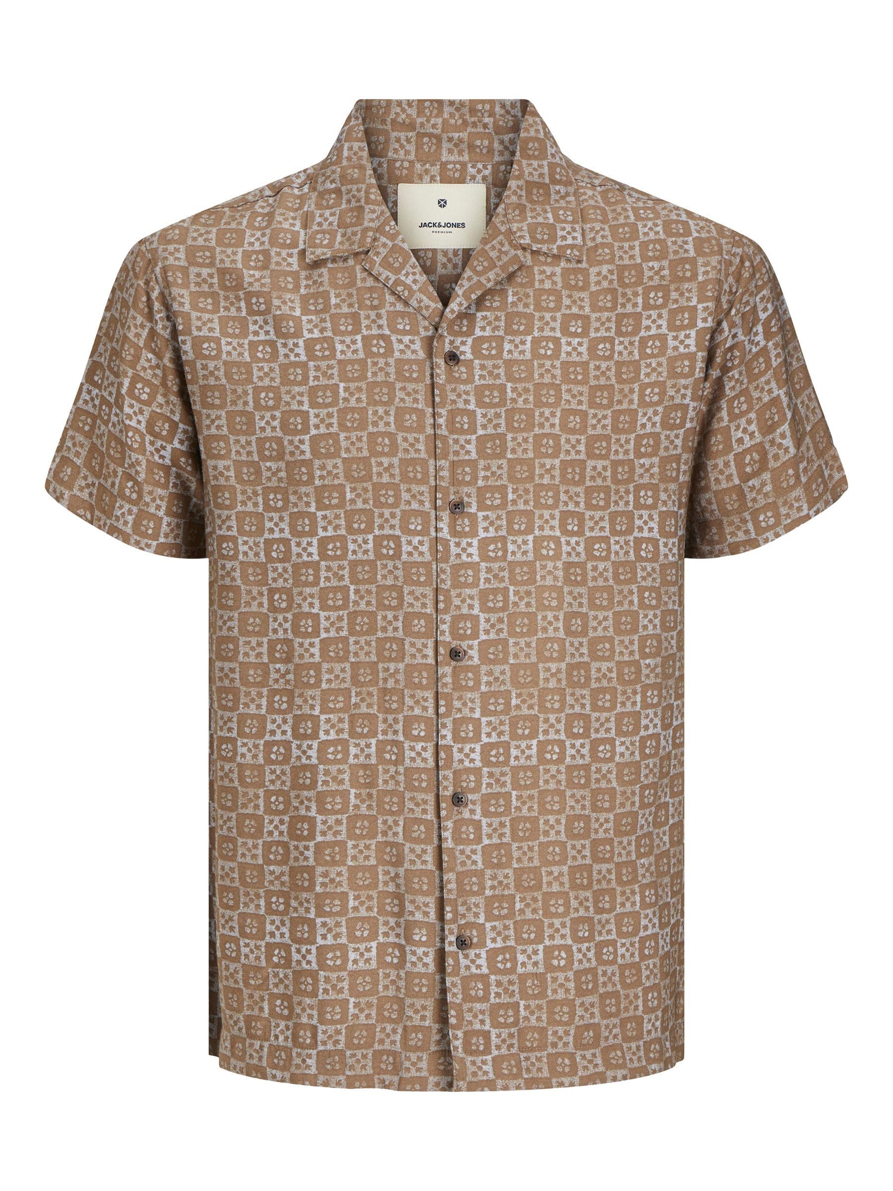 Jprblulincoln Print Resort Shirt S/S Sn