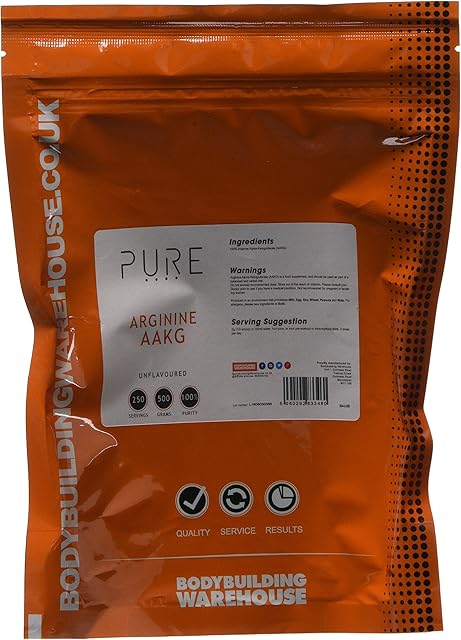 Bodybuilding Warehouse Pure Arginine Alpha Ketoglutarate (AAKG) Unflavoured 500 g