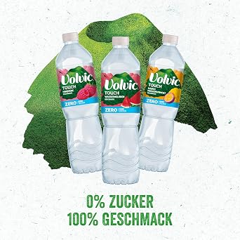 Volvic Touch Zero Watermelon Flavour - Natural Mineral Water Volvic Soft Drink with Watermelon Flavour - No Sugar Artificial Sweeteners - 6 x 1.5 L