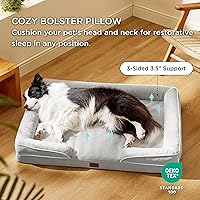 Vista 270 de Bedsure - Cama ortopédica mediana para perros, sofá cama impermeable para perros medianos, espuma de soporte con funda extraíble y lavable, forro