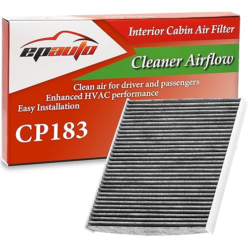EPAuto CP183 (CF11183) Cabin Air Filter includes Activated Carbon Replacement for Dodge Durango (2011-2025), Jeep Cherokee (2011-2021)