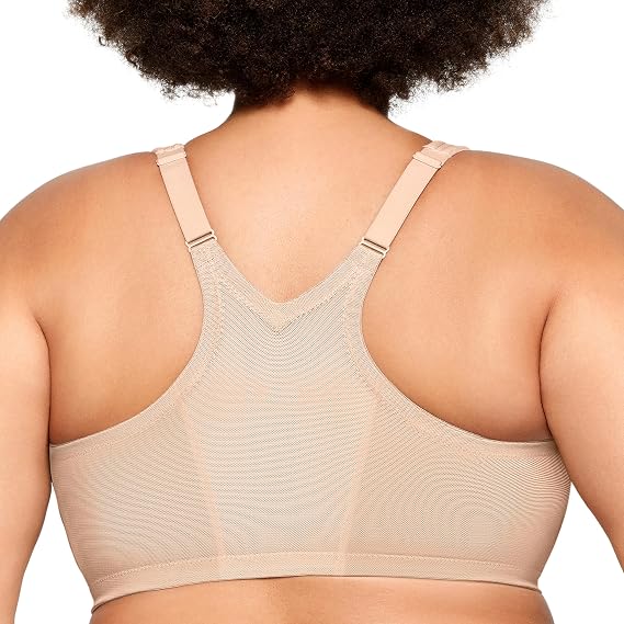 Glamorise Women's MagicLift Racerback Bra Wirefree 1206