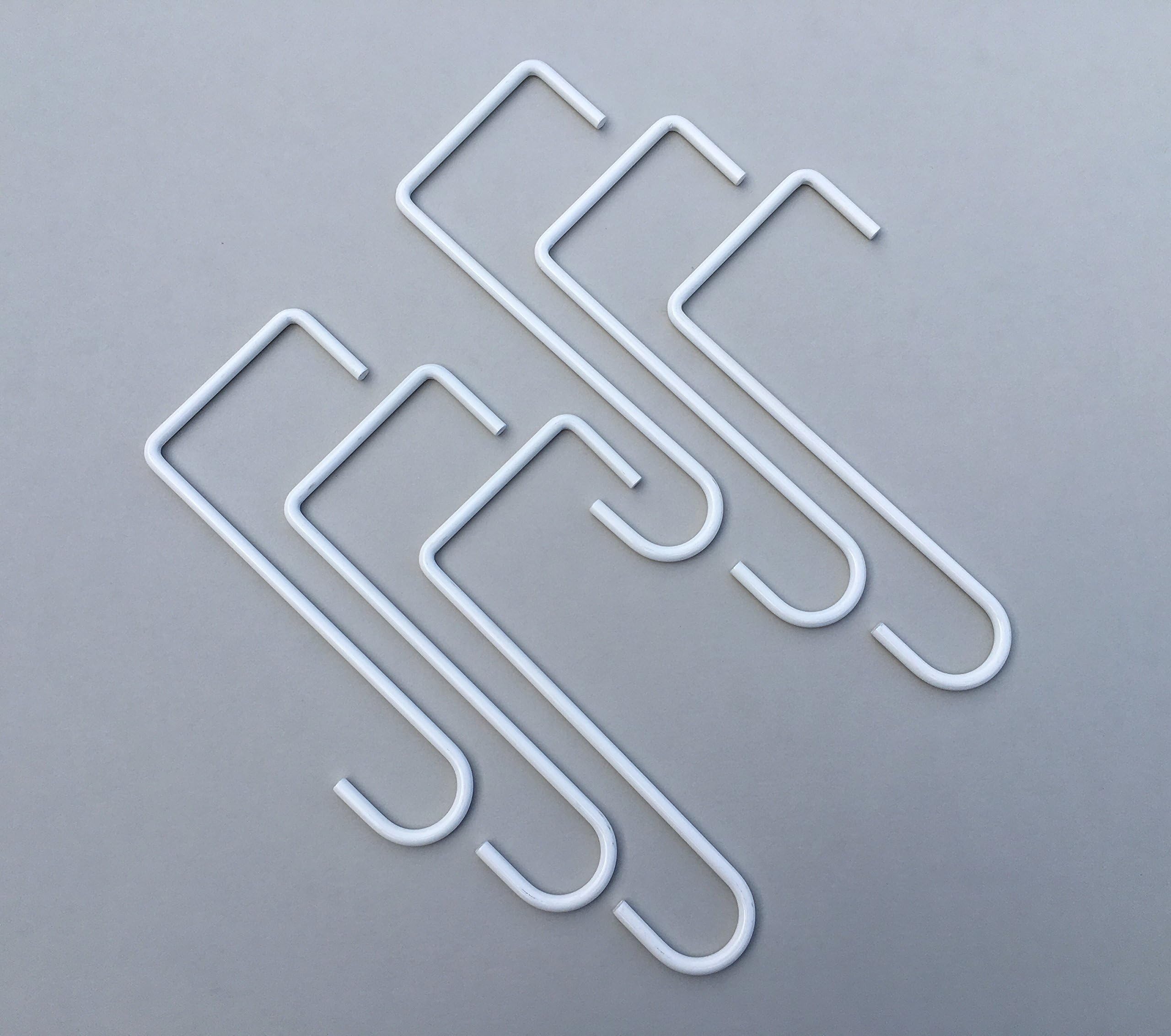 Made in USA. powder coated steel hangers - 3"x 8" Lattice Hanger (6 pack) "White" for Alumawood Lattice or pergola patio covers - easy to use and great for heavier decorating items!