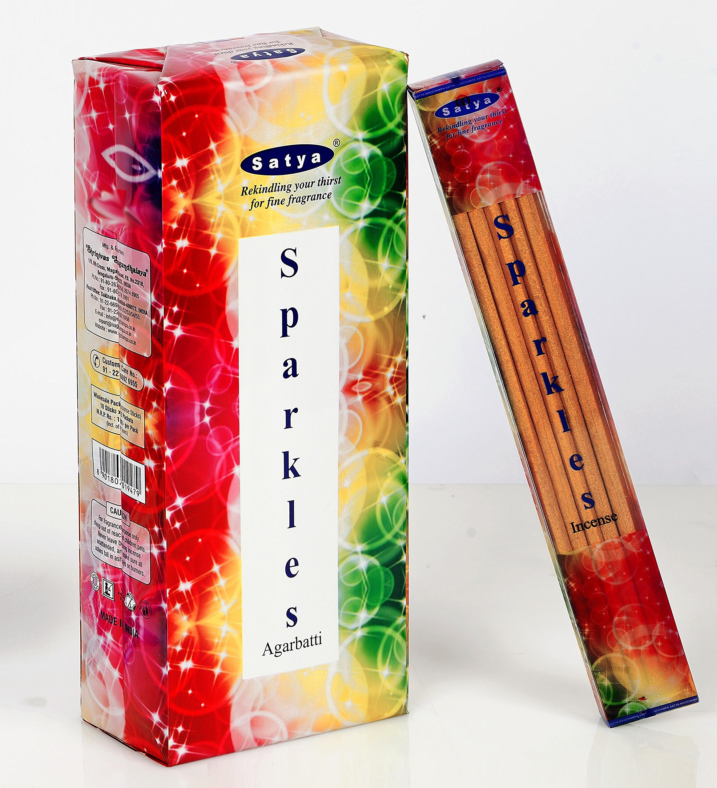 SATYA Sparkles AGARBATTI 8 Stick Each (Set of 12)-picture-11