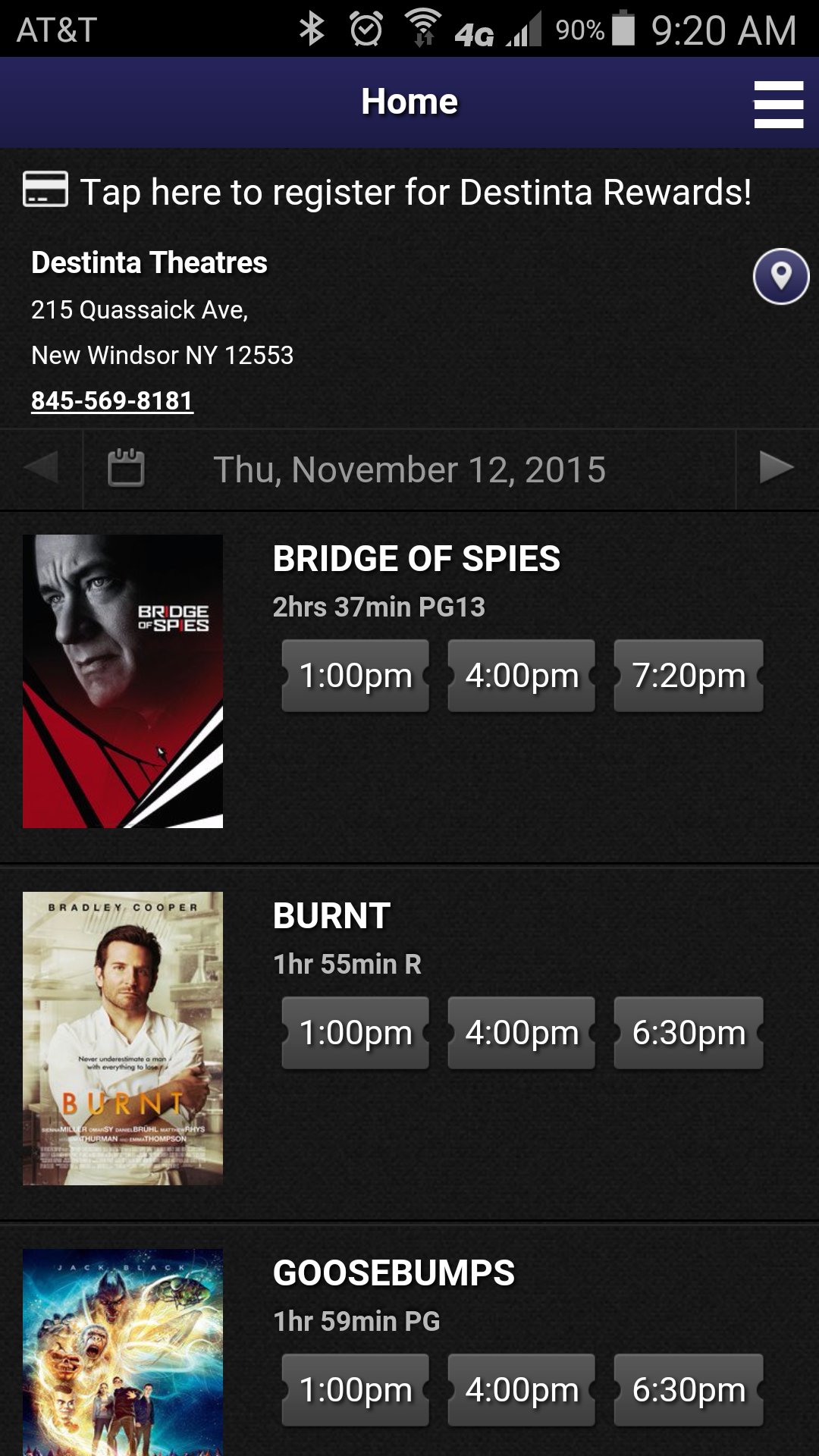 Destinta Theatres App on Amazon Appstore
