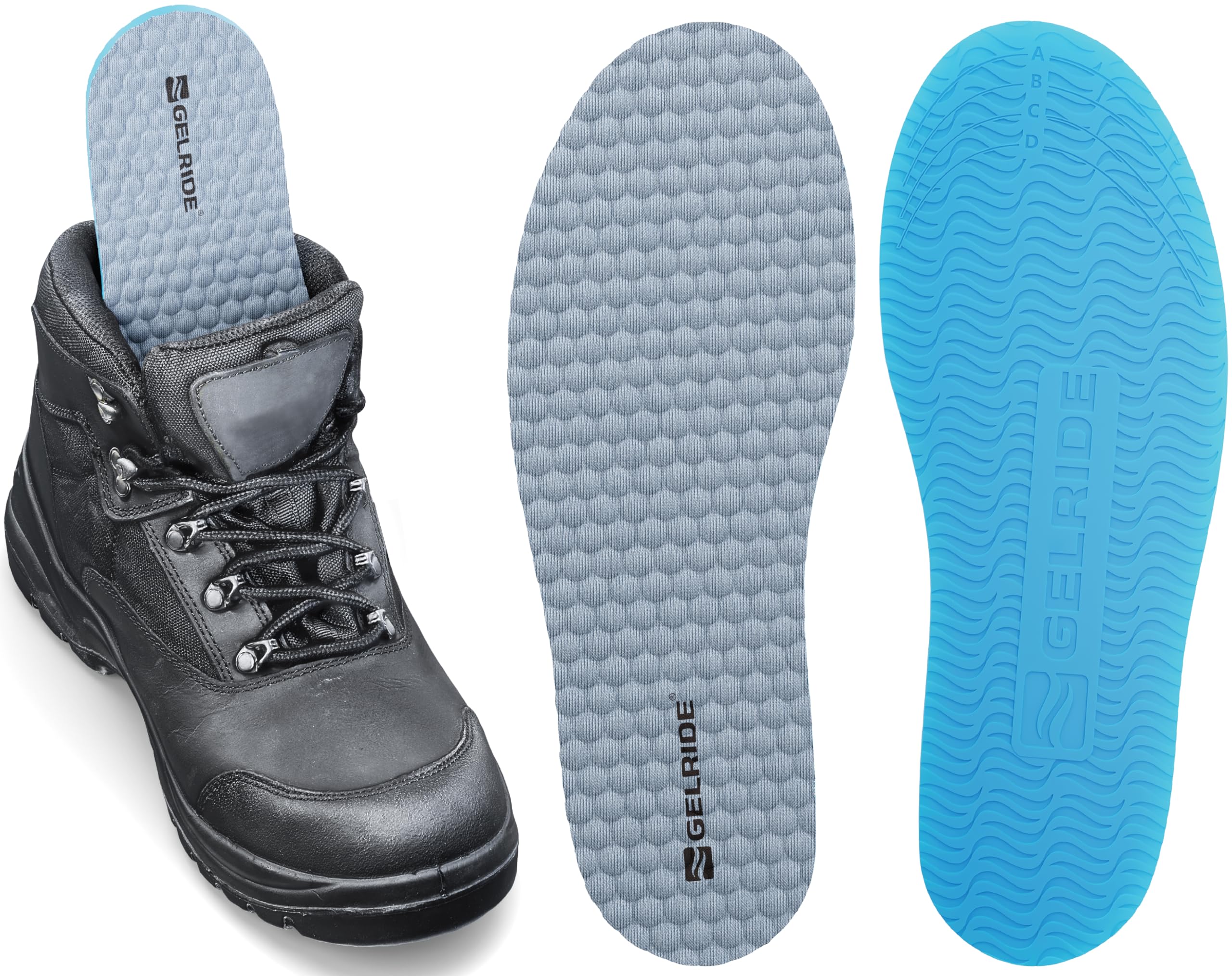 GELRIDE Safety Shoe Classic Insole for Shoe Insert for All Day Shock Absorption & Comfort for Safety Shoes - Made In India (Pack of 2 Pair, 9-12 UK) (B0B3HXNZNW) Amazon Price History, Amazon Price Tracker