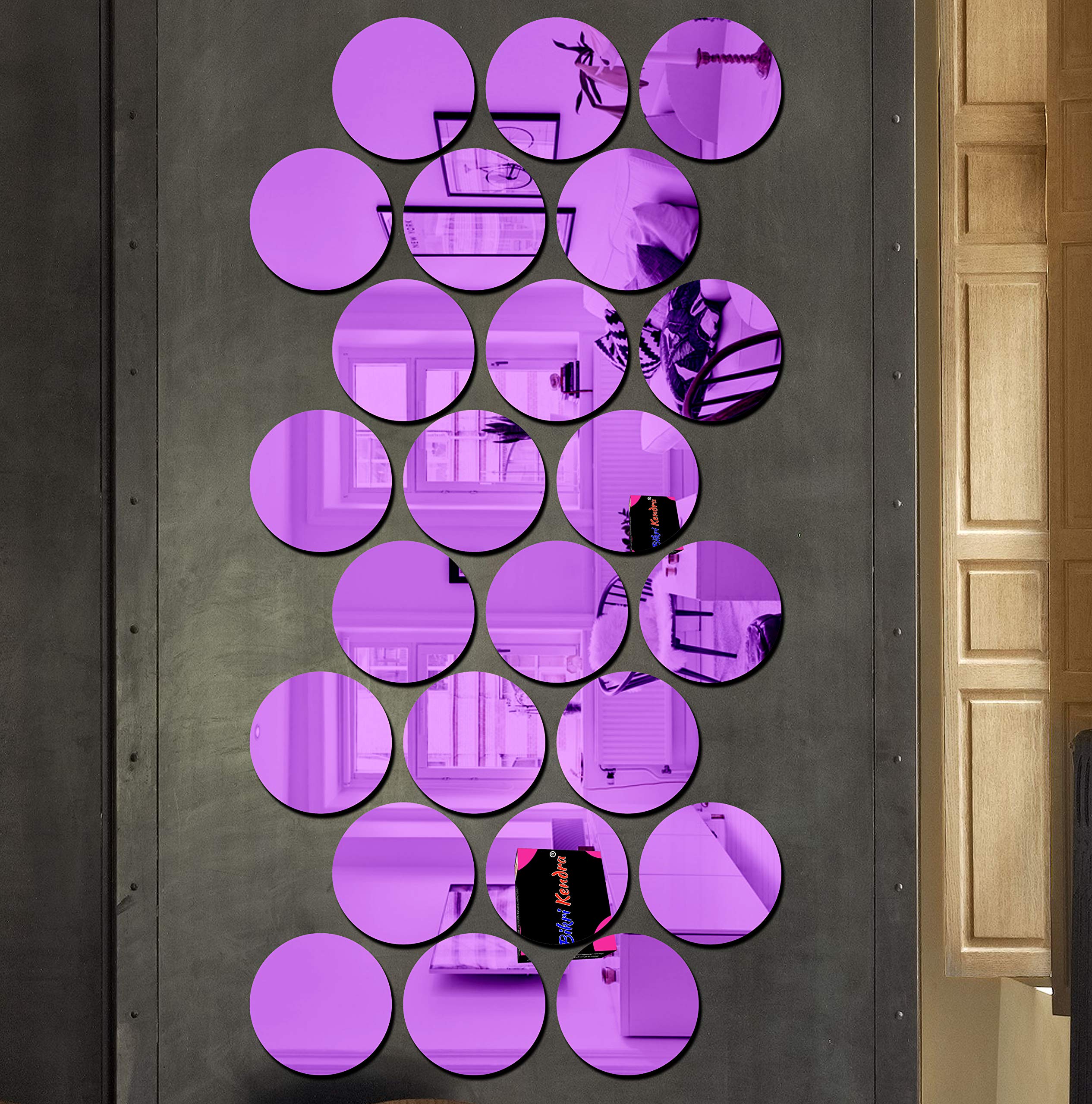 Bikri Kendra - Art BK16, Circle Purple - 3D Acrylic Mirror Stickers for Wall (Pack of 24) (B08FJDXDQR) Amazon Price History, Amazon Price Tracker