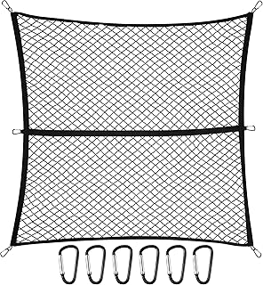 Cargo Net for Pickup Truck Bed for Chevy Chevrolet Silverado/GMC Sierra 1500 2500 HD 3500 HD 2000-2025 2026 Accessories Mesh Organizer Stretchable 4'x4' to 7'x7' Netting Highly Elastic