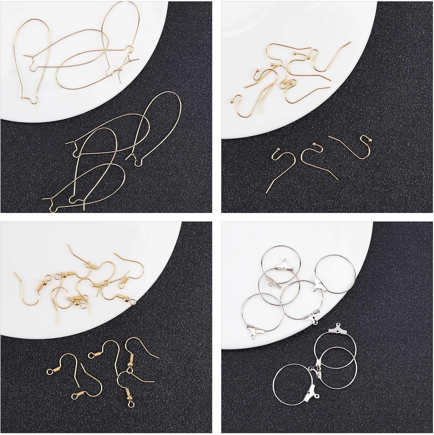 SUNNYCLUE 1 Box Kidney Ear Wires Lever Back Beading Hoop Earring Findings Fish French Earring Hook Earwire for DIY Dangle Earrings Jewellery Making Hypoallergenic,Mixed Color - Image 5