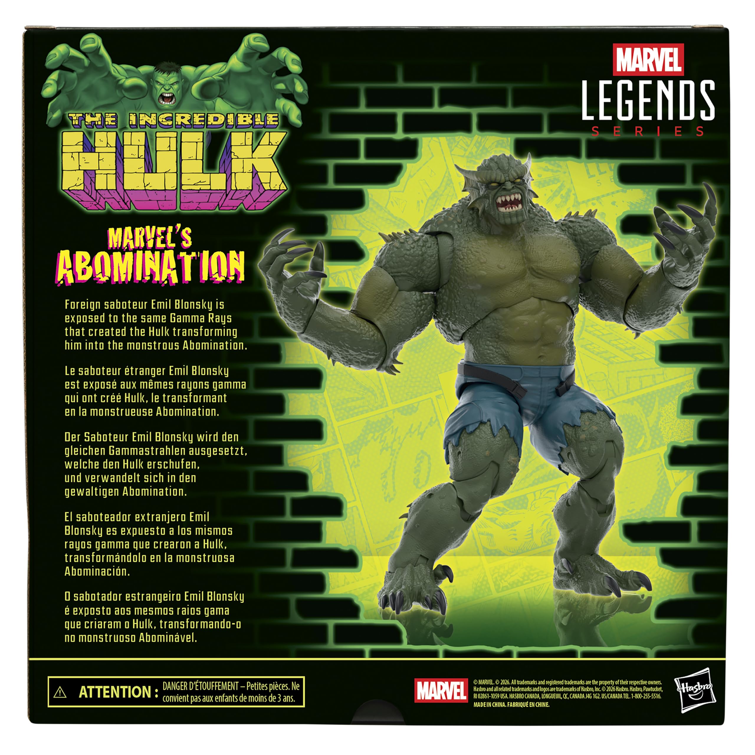 FIGURA MARVEL LEGENDS ABOMINATION | Amazon.com.br
