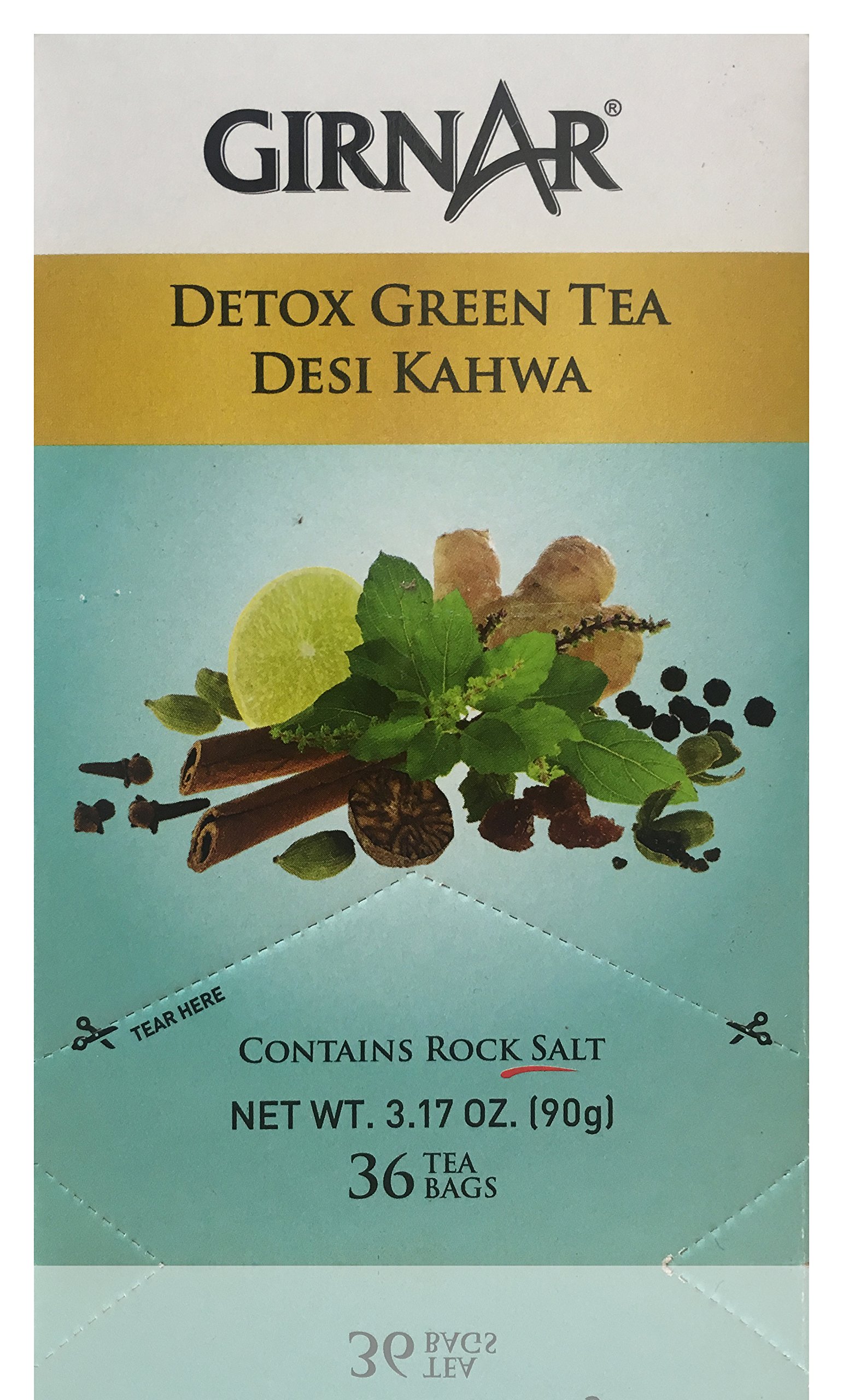 Girnar Detox Green Tea, 1080 Grams (Combo of 12)