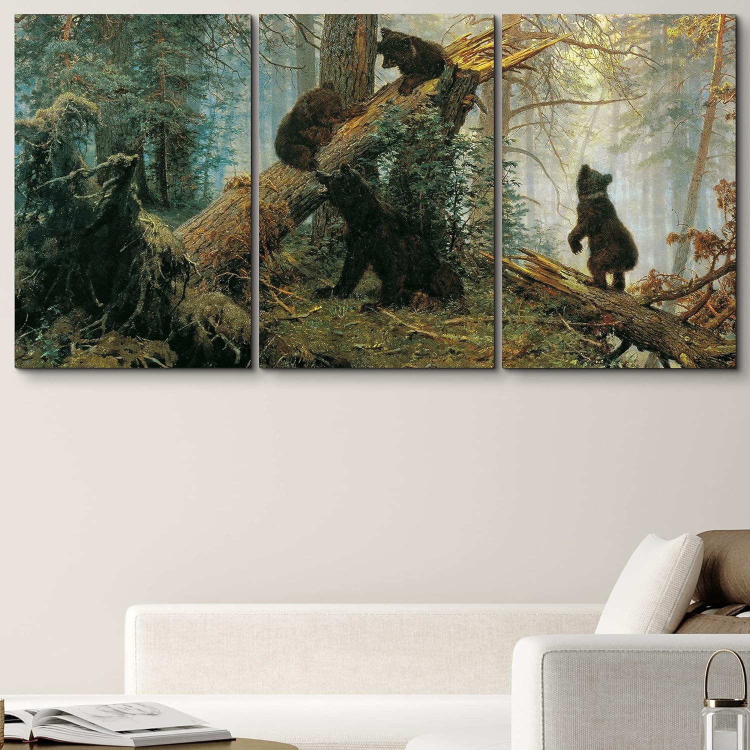 Buу 1 gеt 1 wall26 Canvas Print Wall Art Set Morning in a Pine Forest by Ivan Shishkin Cultural Historic Oil Painting Fine Art Reproduction Scenic Colorful for Living Room, Bedroom, Office - 16x24 x 3 Panels Crеаtіvе Prоduсt wall26 Canvas Print Wall Art Set Morning in a Pine Forest by Ivan Shishkin Cultural Historic Oil Painting Fine Art Reproduction Scenic Colorful for Living Room, Bedroom, Office - 16x24 x 3 Panels