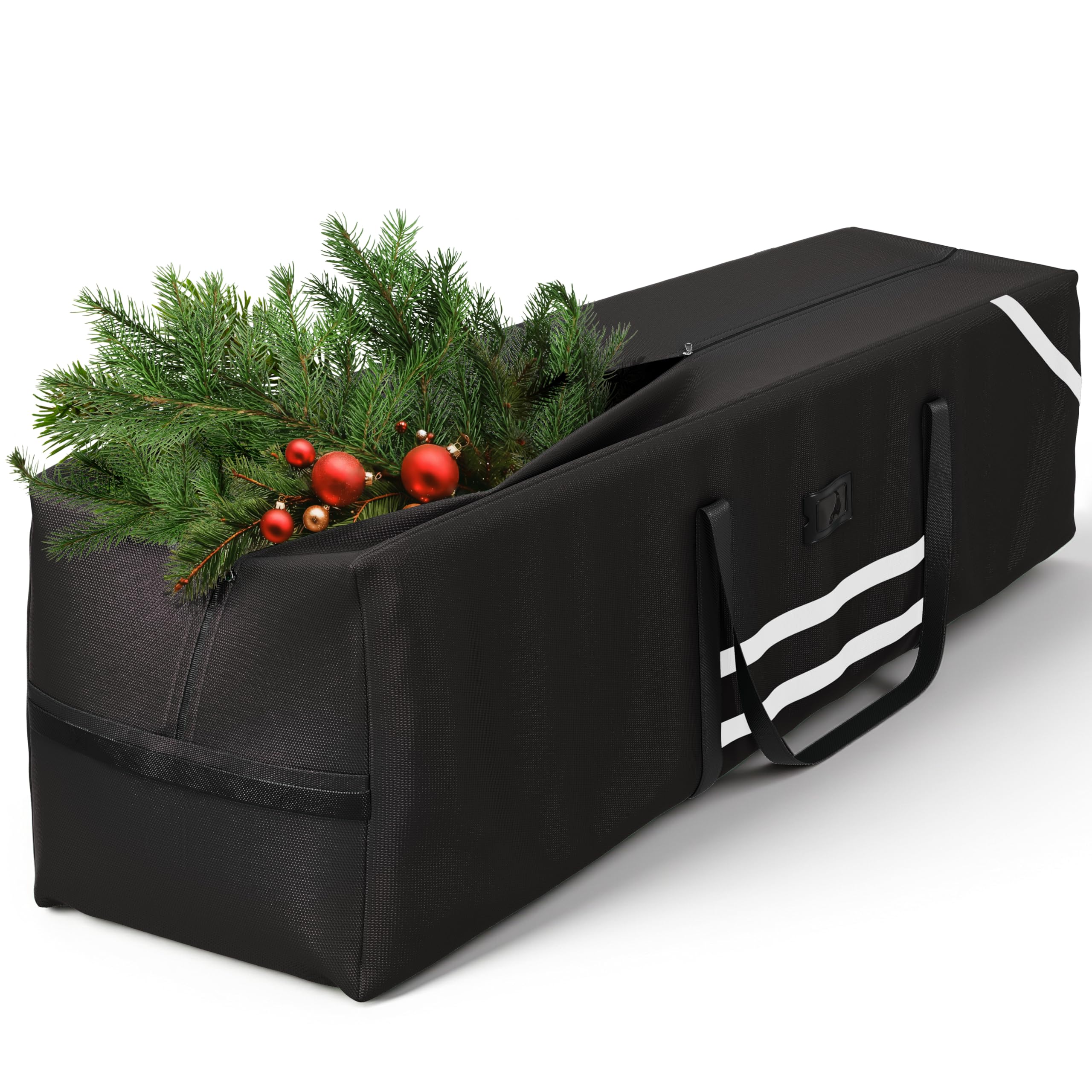 Yitahome Black Christmas Tree Storage Bag, Suitable For Artificial Christmas Trees With A Height Of Up To 7.5 Ft, Durable, Waterproof With Sturdy Handles And Zip,