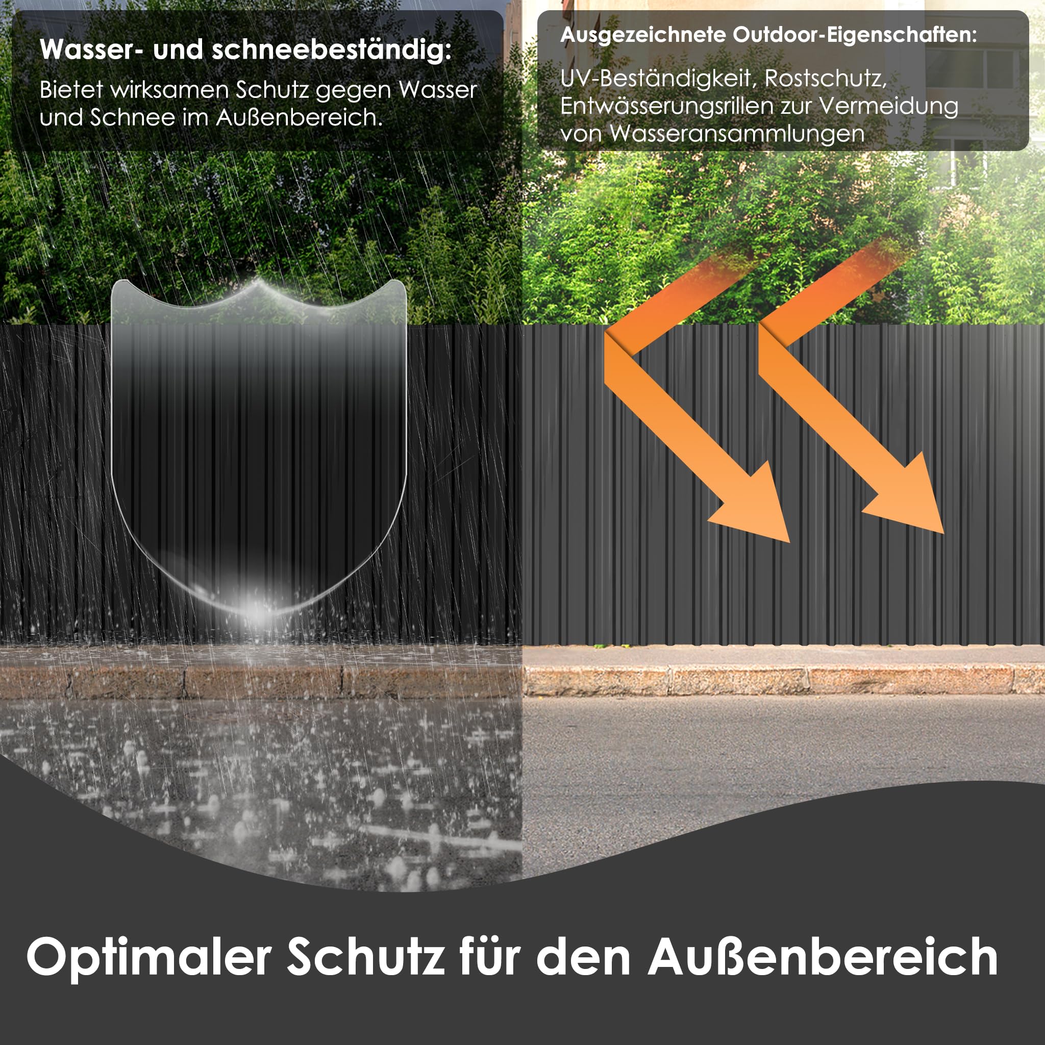 Trapezblech Profilblech Verzinkter Stahl 129,5x45 cm 14 m² Wetterfeste Dachbleche Garage Gartenhaus Schwarz