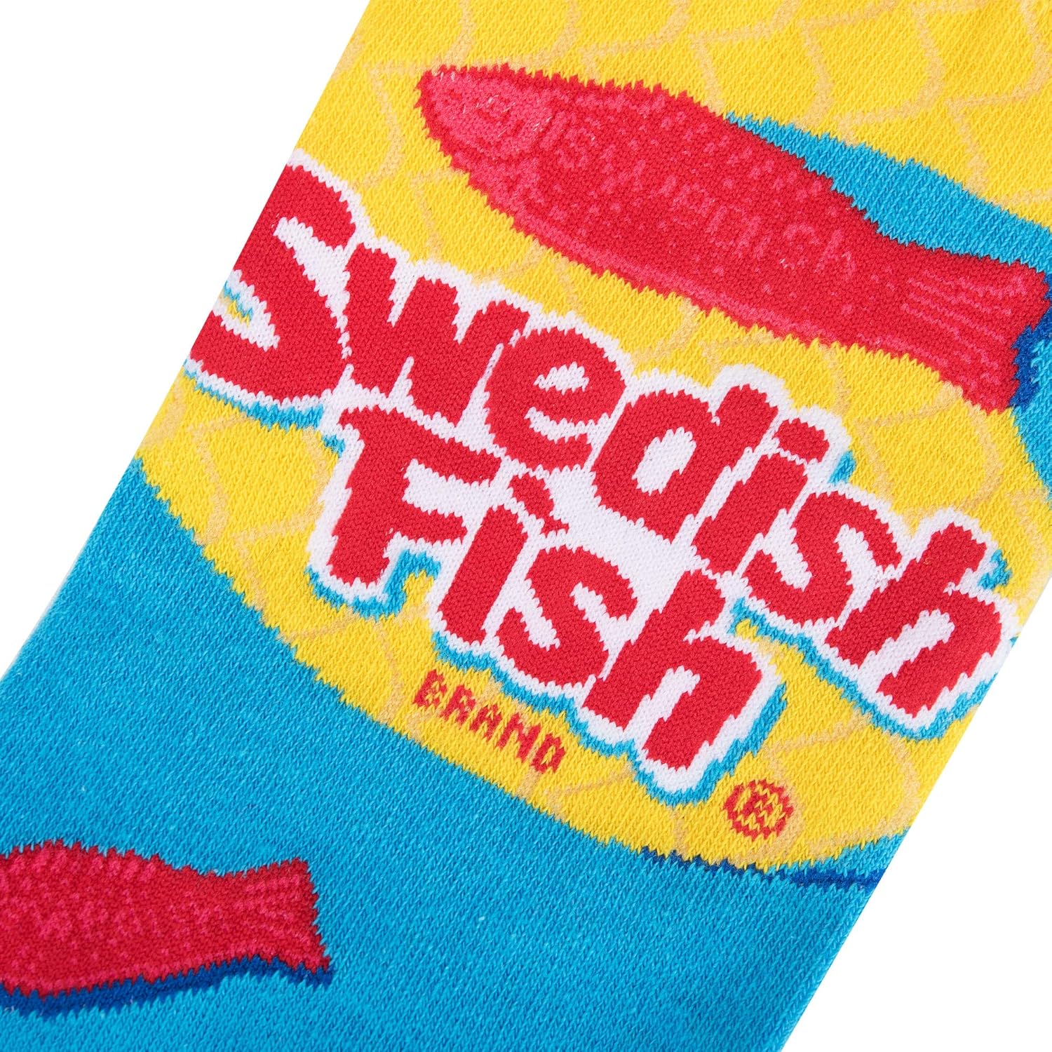 Odd Sox – Swedish Fish Candy Design – Novelty Crew Sock – Large – Soft Cotton Blend – Fun Snack-Themed Gift for Men & Women - Image 4