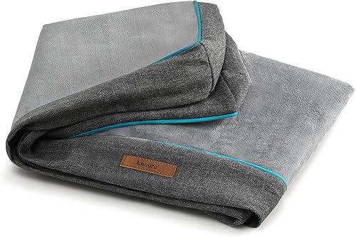 LE SURE Funda de cama lavable XL para perro, funda de franela de felpa de repuesto para tapete ortopédico para mascotas, 41 x 29 x 3.5 pulgadas, gris