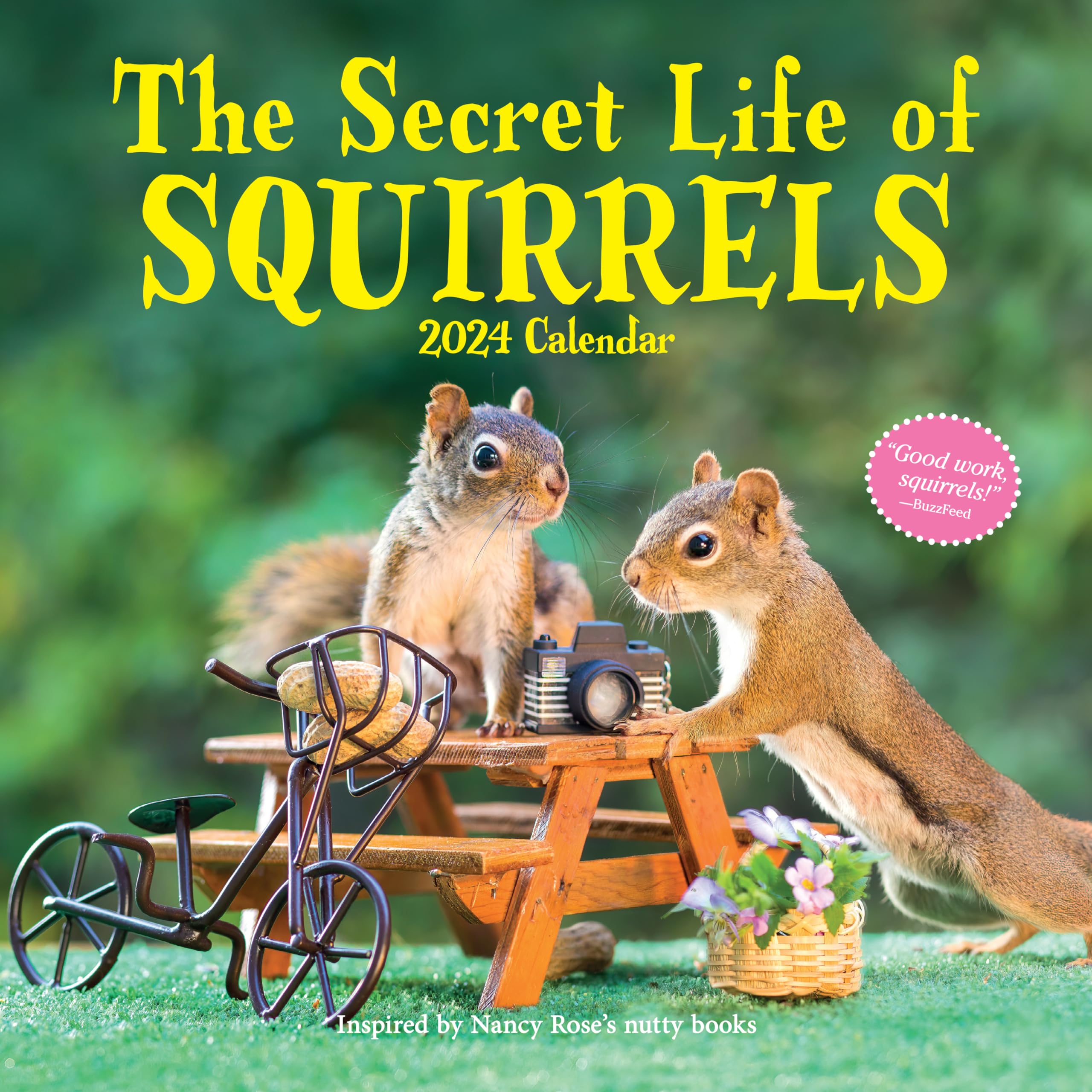 Secret Life of Squirrels Wall Calendar 2024: A Year of Wild Squirrels