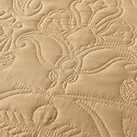 Vista 6 de HoneiLife - Colcha bordada tamaño King - Juego de edredón de microfibra de 3 piezas, colchas ligeras, cubrecamas reversibles, funda de cama retro