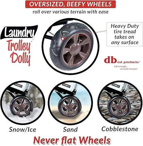 Miniatura 7 de dbest products Carrito de lavandería grande