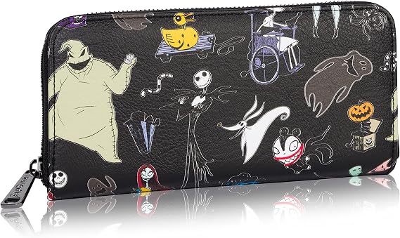 Loungefly Disney The Nightmare Before Christmas Wallet - Accordion Style & Zip Around