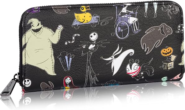 Loungefly Disney The Nightmare Before Christmas Wallet - Accordion Style & Zip Around