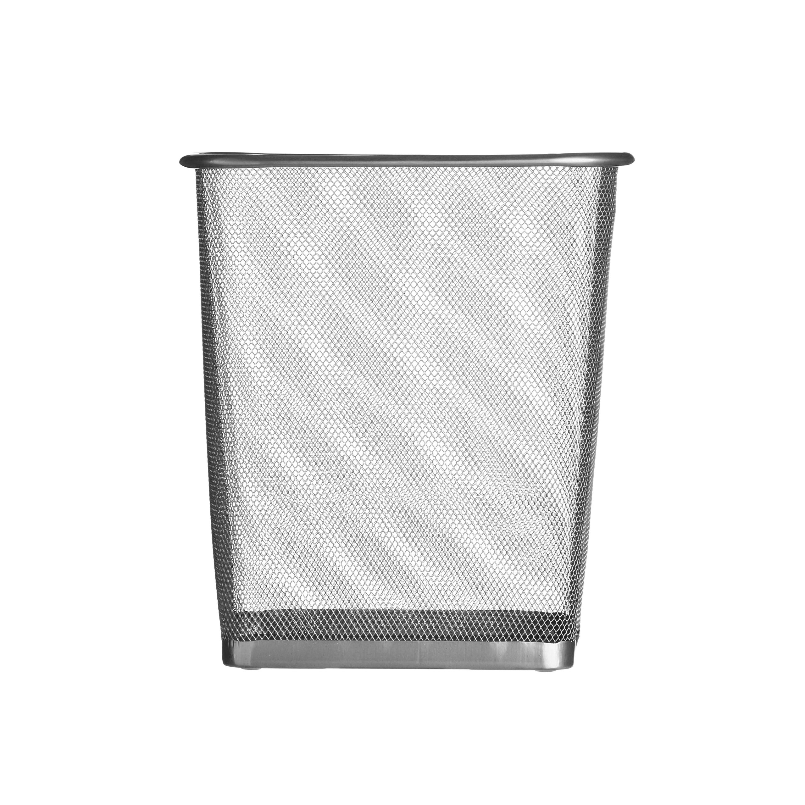 Premier Multicolour Housewares Square Mesh Waste Bin - Silver