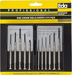 EDA Chaves Para Relojoeiro Com 11 Peças Eda 6Od Preto