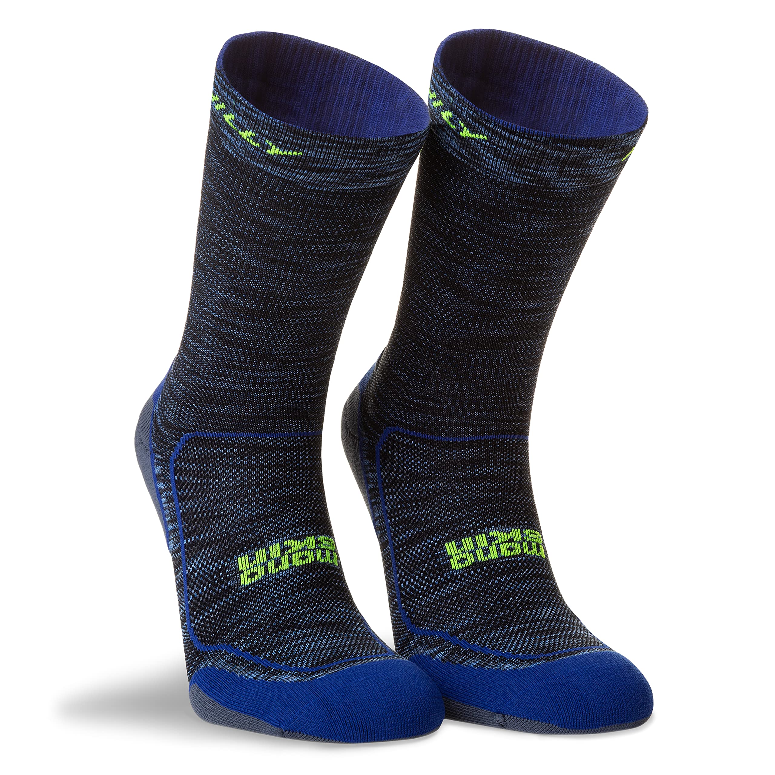 Hilly Socks, Active - Crew - Min Cushioning, Colbalt/Charcoal XL