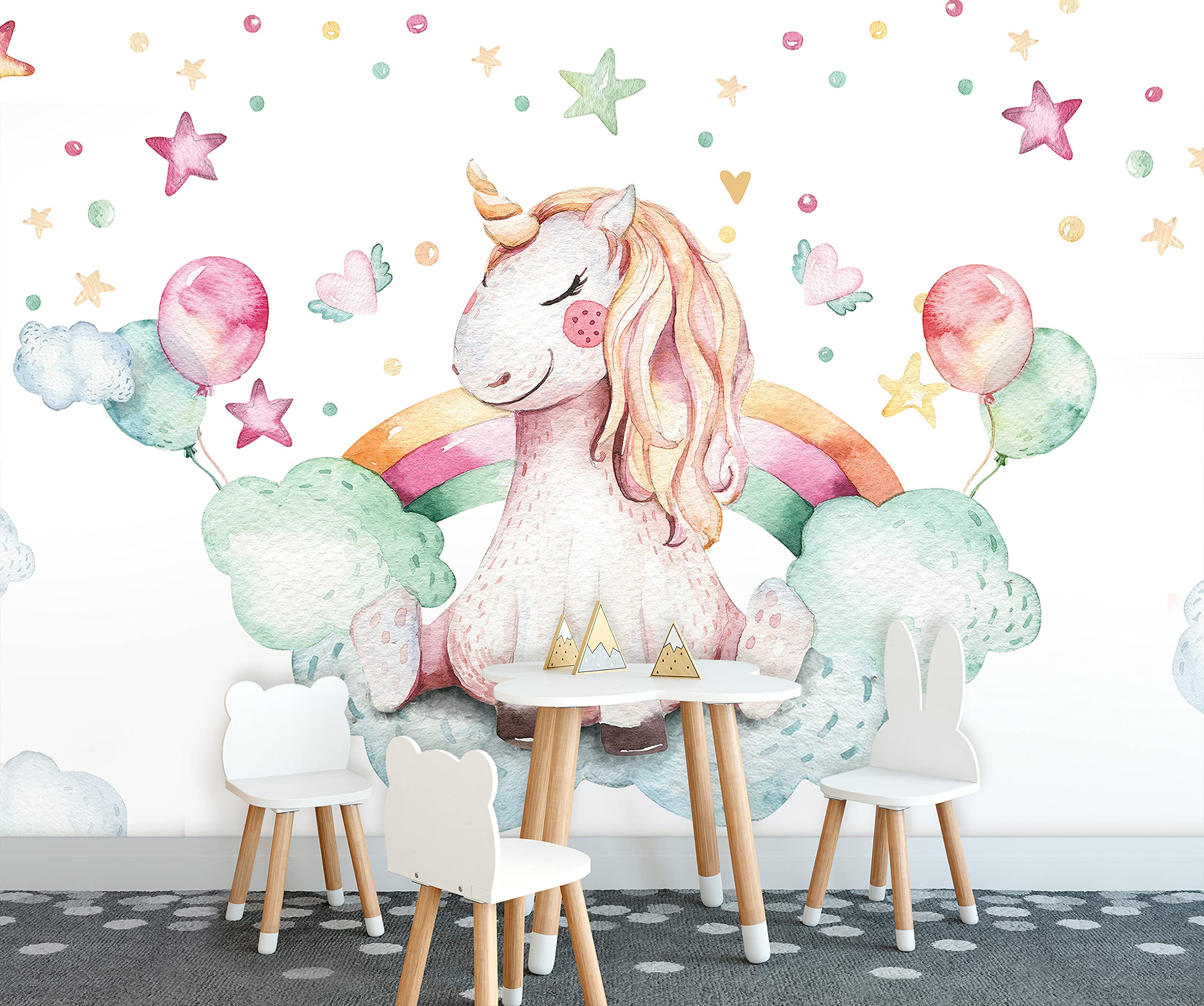 WallArena - Vlies Fotobehang Woud, 368 x 254 cm - Fotobehang - Behang - voor Woonkamer Slaapkamer - Vliesbehang Wandbehang Behang 3D Effect - incl. Lijm - Dieren